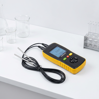 Pencatat Data Suhu 2 Saluran, Probe Ganda PT100 PT1000, Layar LCD, Termometer Digital Bertenaga Baterai dengan Stabilitas Baik
