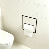 Porte-papier toilette encastré en acier inoxydable 304, boîte à mouchoirs invisible murale dissimulée, fixation encastrée pour carrelage de salle de bain