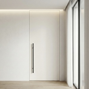Puerta Invisible de Diseño Moderno, <span class=keywords><strong>Puertas</strong></span> <span class=keywords><strong>Ocultas</strong></span> en la Pared de Madera, <span class=keywords><strong>Marco</strong></span> de Aluminio, Puerta Interior Moderna para Dormitorio, Puerta <span class=keywords><strong>Sin</strong></span> <span class=keywords><strong>Marco</strong></span> a Ras de la Pared - Product Image 2