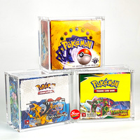 Boîte de présentation empilable transparente en acrylique de haute qualité SHP pour boosters TCG, design personnalisé, avec couvercle magnétique