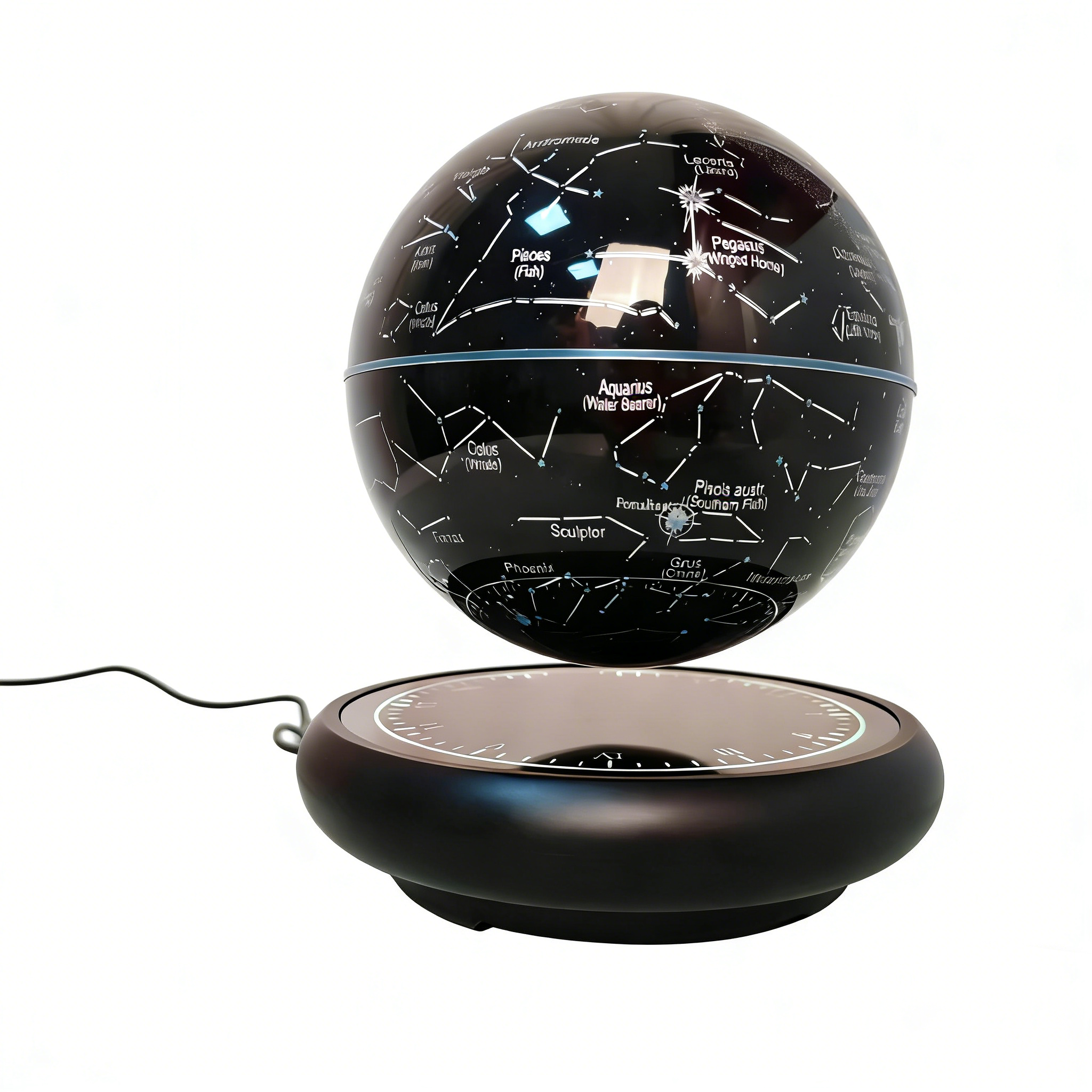 Black base floating starry globe