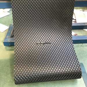 2 Camada Anti-derrapante Black Diamond Padrão PVC Correia Transportadora com Quadrado Padrão Grade para Lixar Máquina - Product Image 2