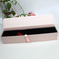 Boîte cadeau de luxe en carton rectangulaire pour la Saint-Valentin, rose à longue tige, livraison de fleurs, emballage de fleurs de mariage