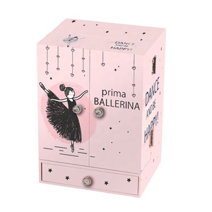 Caja musical de madera con forma de estrella brillante para niñas, cajita musical para joyería - Product Image 2