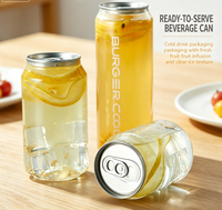Gobelet transparent de haute qualité en plastique PET de la marque Junpai pour thé au lait, compatible avec les machines de mise en conserve pour boissons, expédition rapide depuis l'usine