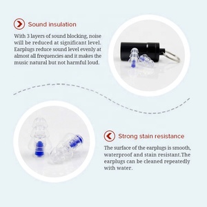 Bouchons <span class=keywords><strong>d</strong></span>'oreilles en silicone haute fidélité réutilisables Protection auditive Réduction du bruit Bouchons <span class=keywords><strong>d</strong></span>'oreilles pour musiciens <span class=keywords><strong>Moto</strong></span> Festival - Product Image 4