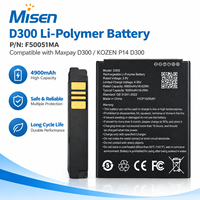 Baterai Pengganti Li Polymer Misen F50051MA 3.8V 5000mAh untuk Terminal POS Maxpay D300 KOZEN P14 D300