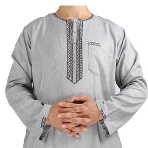 Arabe à manches longues <span class=keywords><strong>2</strong></span> pièces Abaya Robe hommes caftan pakistanais musulman arabie saoudite <span class=keywords><strong>Djellaba</strong></span> vêtements islamiques Robe de prière Afghanistan - Product Image 4
