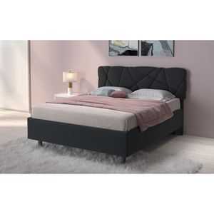 Lit double POP en tissu Lycra anthracite - Product Image 1