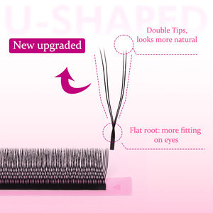 Extensiones de Pestañas Postizas en Forma de U YY 3D 4D 5D con Doble Punta para un Aspecto de Pestañas Abundantes y Suaves Preformadas para un <span class=keywords><strong>Look</strong></span> de Pestañas Mejorado - Product Image 3