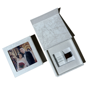 Tùy Chỉnh Tem logo màu Đen Linen đám cưới USB Flash Drive bao bì hộp lưu trữ - Product Image 4