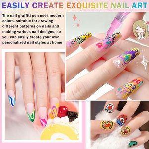 Factory Direct 12 Color Needle Tube Nail Drawing <b>Pens</b> Set Nail Art Acrylic Dry <b>White</b> <b>Pen</b> Nail Oil Polish <b>Pen</b> - Product Image 3