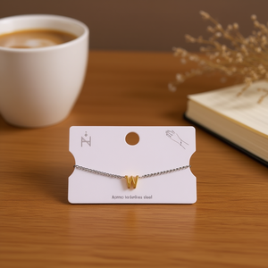 Bracciale a Catena in Acciaio Inossidabile Placcato Oro con Lettera, Gioiello Unisex alla Moda, Idea Regalo - Product Image 3