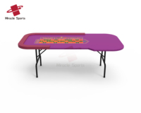 Usine En Gros Professionnel De Qualité En Acier Inoxydable Jambes Pliantes Roulette Roue Poker Table Couleur Personnalisée Jeu Mahjong
