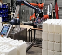 Robot de dépalettisation automatique pour barils, bidons et boîtes métalliques – Machine de dépalettisation pour ligne de production industrielle