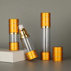 Flacon <span class=keywords><strong>pulvérisateur</strong></span> sans air en plastique pour soins de la peau, rechargeable, argenté, 10 ml, 15 ml, 30 ml, 50 ml, 80 ml, 100 ml, avec revêtement en aluminium - Product Image 3