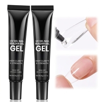Gel UV transparent pour extension d'ongles, gel de construction qui s'enlève par trempage, pour usage en salon de manucure