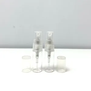 Botol semprot plastik PP Mini ukuran perjalanan 10ml dengan tutup kaca pompa semprot parfum kosong untuk kemasan tabung