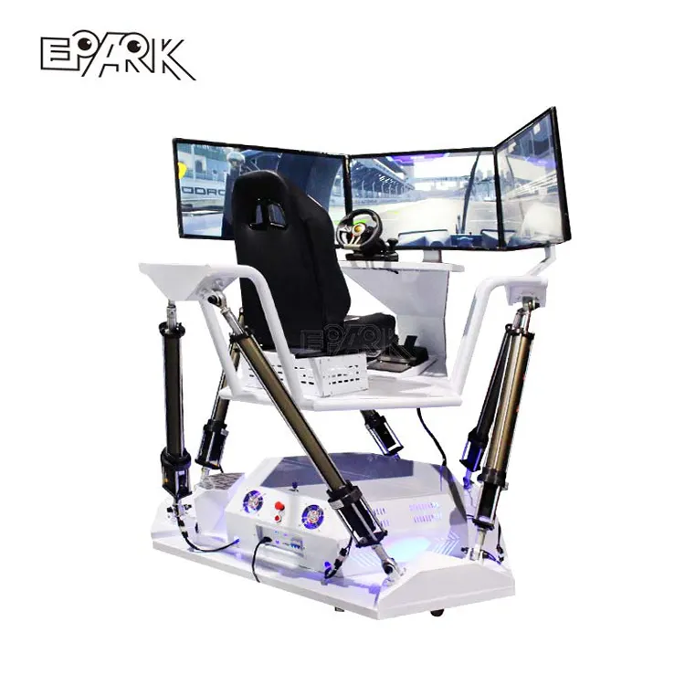 Giải Trí Ảo Mới 9D VR Ba 3 Màn Hình 6 Dof Racing Simulator Xe Lái Xe Mô Phỏng