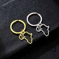 Fabricant de porte-clés en plaqué or 18 carats avec signe berbère amazigh africain en acier inoxydable
