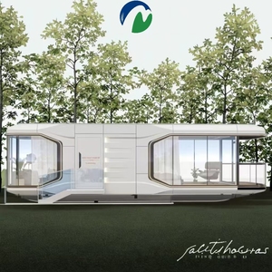 Negozio Mobile Espandibile 10ft 20ft, Bar Container Ecologico con Struttura in Acciaio, Caffetteria Modulare Contemporanea, <span class=keywords><strong>Villa</strong></span> da Parco - Product Image 2