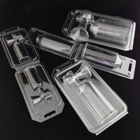 Emballage à clapet en plastique transparent PET PVC blister OEM jetable estampage à chaud transparent plateaux de formage sous vide boîte pliante