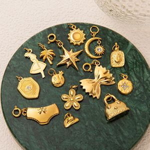 Golden Beach & Boudoir | Colgante de acero inoxidable chapado en oro PVD de 18 quilates para hacer joyas DIY | Impermeable e hipoalergénico - Product Image 3