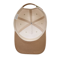 Casquettes de baseball bicolores à 5 panneaux avec logo personnalisé OEM ODM, vente en gros, structurées, style A-frame, 100 % coton, Gorras, chapeaux de sport pour hommes
