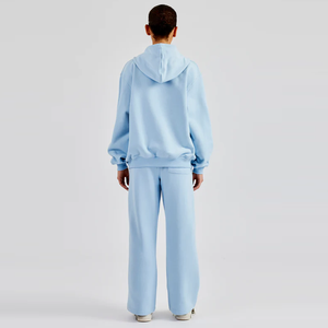 Ensemble <span class=keywords><strong>survêtement</strong></span> deux pièces surdimensionné personnalisé, couleur unie, pour femmes, jogging, <span class=keywords><strong>survêtement</strong></span> - Product Image 4
