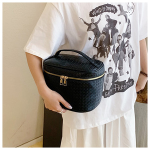 Wholesale Large Woven Cosmetic Bag Custom Logo Water Resistant Zipper Travel <b>Makeup</b> Organizer <b>for</b> Toiletry <b>Storage</b> - Product Image 4