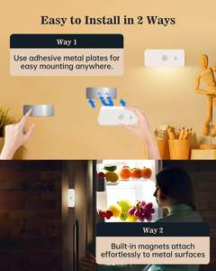 Penjualan laris lampu malam Tautan 2 buah induksi tubuh manusia dapat diredupkan untuk lampu isi ulang Sensor gerak lorong samping tempat tidur teras - Product Image 5