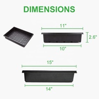 Plateaux de semis en plastique réutilisables robustes 1020, plateaux de culture pour micro-légumes, plateaux de germination pour semis
