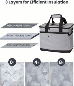 2024 <b>Custom</b> Logo 30 Litre Cool Bag Lunch Bag <b>Box</b> Keep Warm and Cold, Leak-Proof, With Carriying Straps, Multiple Pockets - Product Image 3