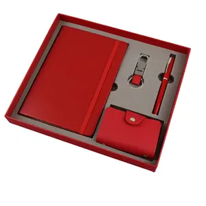 OEM Logo kırmızı özelleştirilmiş dizüstü ve kalem seti 2022 yeni hediye fikri