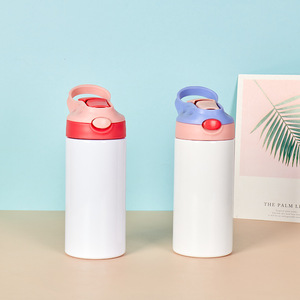 Chất Lượng Cao 12Oz/350Ml Cốc Bằng Thép Không Gỉ Chân Không Cách Nhiệt Chai Nước Đôi Tường Trẻ Em Thăng Hoa Tumbler Với Lật <span class=keywords><strong>Top</strong></span> Nắp - Product Image 2