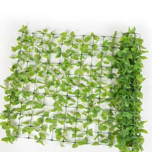 ZC Artificial Hedges Faux Ivy Leaves Fence Privacy Screen Panels Decorative Trellis