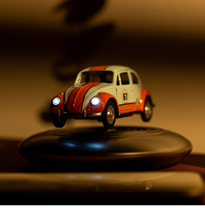 1:36 Scale Mini Cool Retro Art Deco <b>Car</b> Model Double Door Pull Back Magnetic Levitation Floating Metal Diecast Home Decoration - Product Image 2