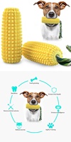 Jouet à mâcher pour chien en caoutchouc thermoplastique en forme de maïs, couineur, brosse à dents, bâton de dentition pour le nettoyage des dents, vente en gros