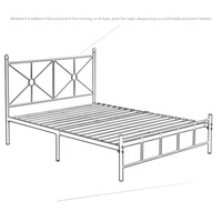 Lit double et lit queen-size avec un grand espace de rangement, design classique moderne