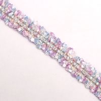 Ruban tressé à franges en dentelle perlée et strass pour la confection de vêtements, accessoires capillaires et décoration artisanale DIY (vente en gros)
