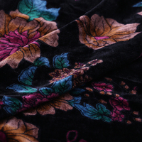 Eastern Country Wunderschöner Luxus Seiden samt Schwerer Stoff Schöne Blume 100% Seide für Frauen Nachtwäsche Winterkleid ung