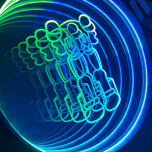 Tùy chỉnh Vực Thẳm gương 3D LED ngàn lớp gương công ty Mall hình ảnh tường quảng cáo hộp Đèn - Product Image 1