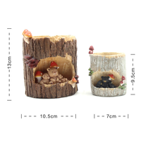 Arbre créatif trou pot de fleur micro-paysage succulent pot résine artisanat pièces de décoration de la maison