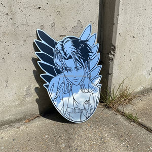 <span class=keywords><strong>Miroir</strong></span> en forme d'anime Attack on Titan, robuste et durable, logo personnalisé, <span class=keywords><strong>miroir</strong></span> vintage de dessin animé pour la décoration murale de la maison et des magasins - Product Image 2