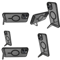 Casing iPhone 15 Pro Max Aksesoris Magnetik Pelindung Ponsel dengan Penyangga untuk iPhone 16 17 Air 14 13 12 11