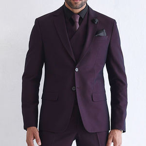 Costume Homme Respirant 100% Coton Coupe Droite Blazer Deux Boutons avec Pantalon Assorti pour Réunions d'Affaires - Vente en Gros - Product Image 3