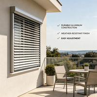 Stores extérieurs personnalisés en aluminium, imperméables, résistants au vent, occultants et anti-UV pour fenêtres à battants.