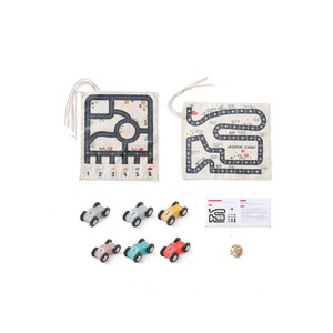 Alfombra de juego educativa de lona para niños con coches de madera para niños de 2 a 4 años, juego de juguetes de aprendizaje sobre el tráfico - Product Image 3