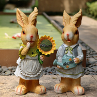 Ornements modernes de lapins artificiels pour l'extérieur, pour jardin, cour, maternelle, décoration paysagère créative