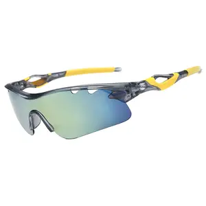 Occhiali da sole sportivi antivento all'ingrosso di alta qualità moda occhiali da ciclismo UV400 prezzo economico con protezione UV